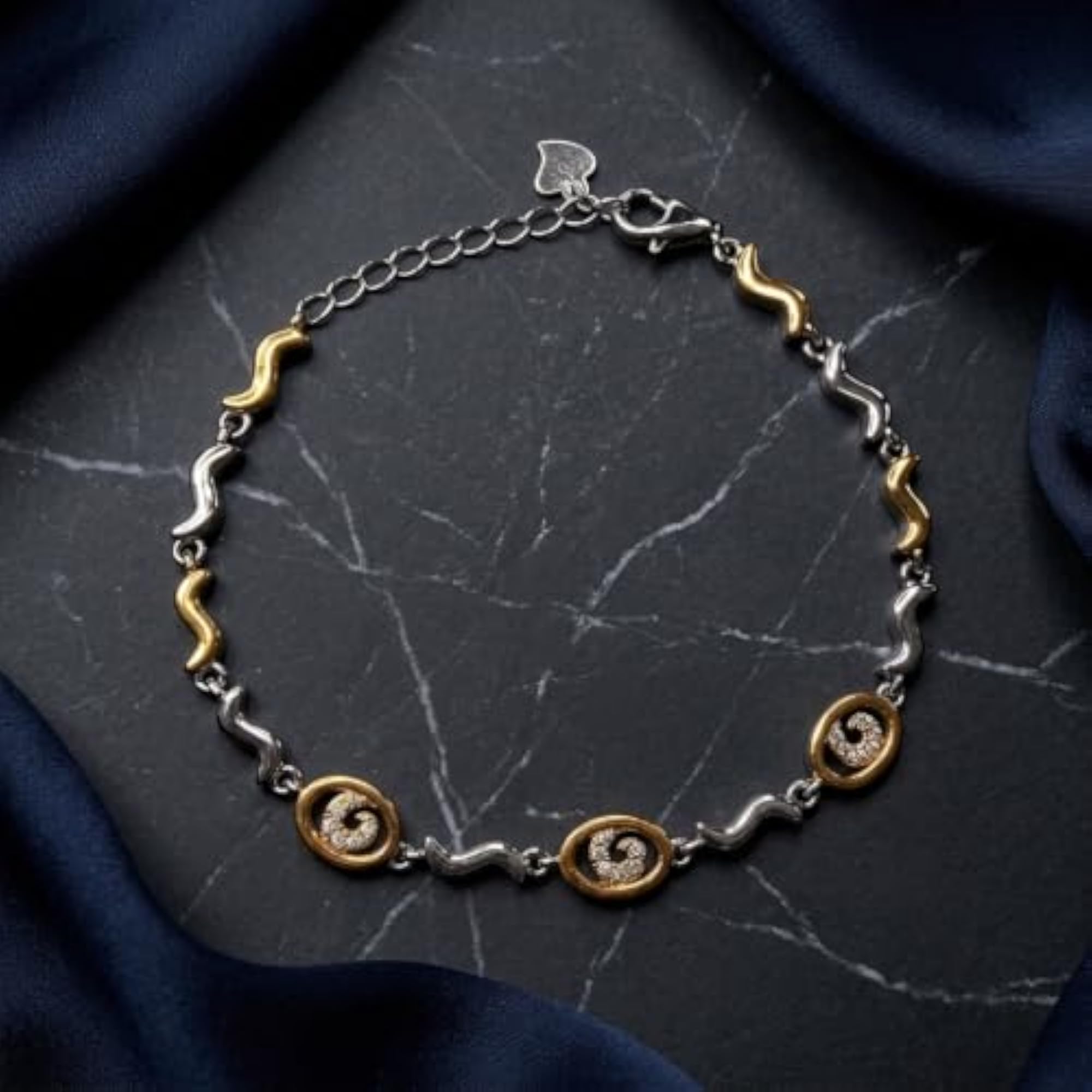 Women's 925 Sterling Silver Adjustable Satellite Chain Bracelet